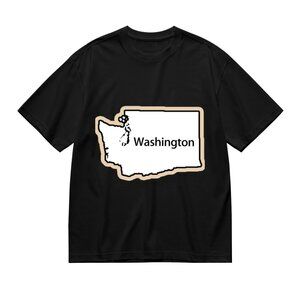 Washington State Graphic Tee in Black